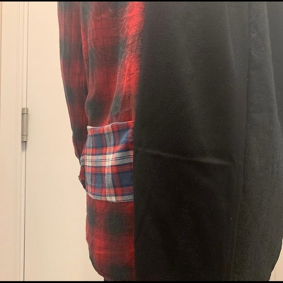 Unisex Up-cycled Patchwork Button-Up - Picture 3 of 4